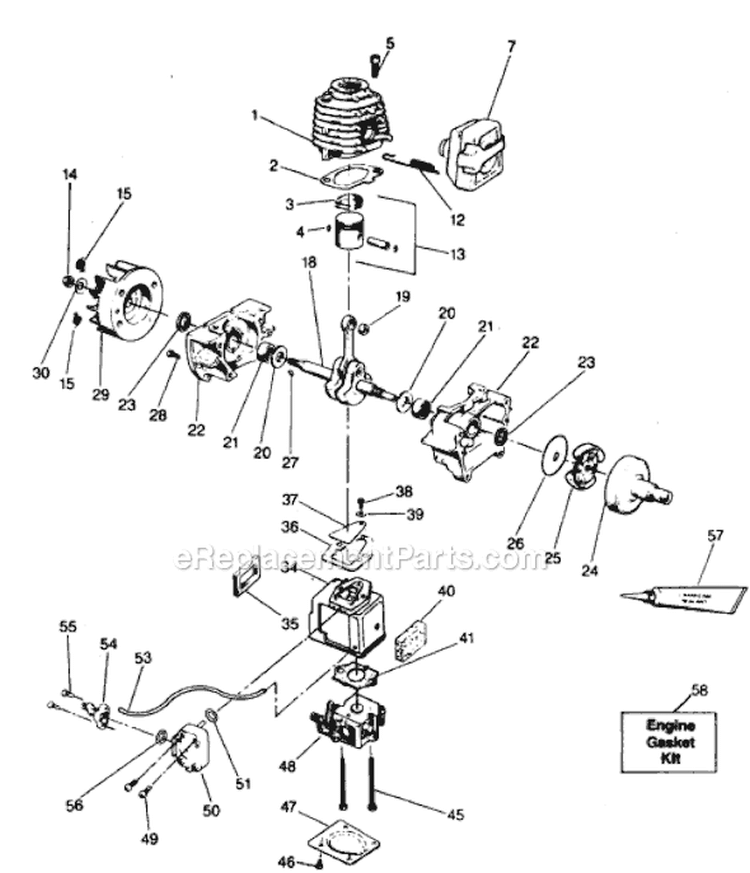Page D Diagram and Parts List for YP160  Weed Eater Trimmer